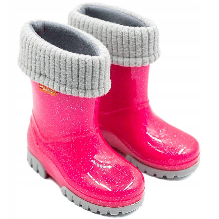 Dívčí zateplené holínky DEMAR Twister Lux G růžové